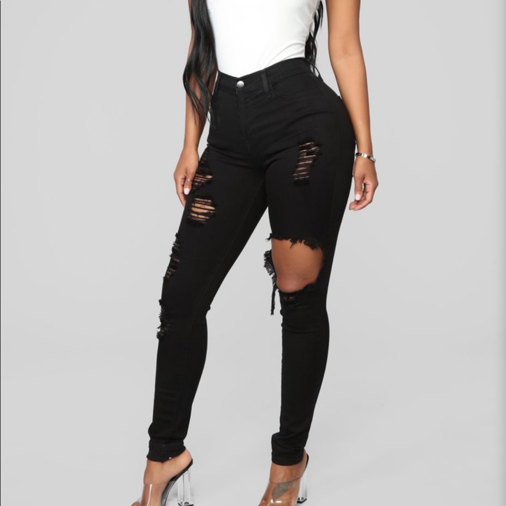 Fashion Nova Glistening Jeans size 1